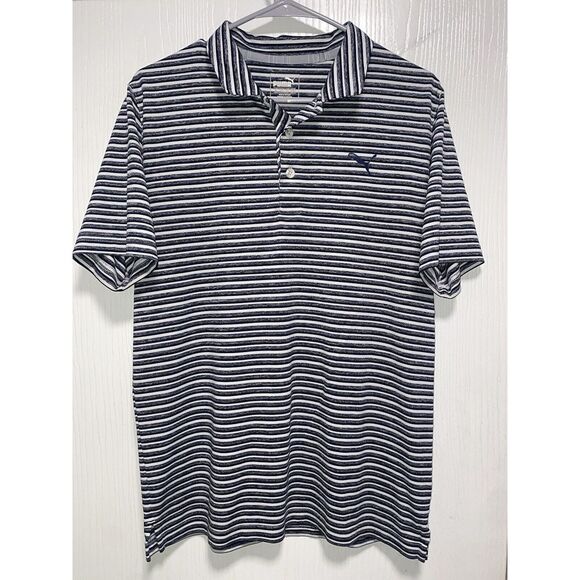 Puma Dry Cell Golf Polo Shirt Mens Smal‎ Striped Pattern Fowler - Picture 1 of 4